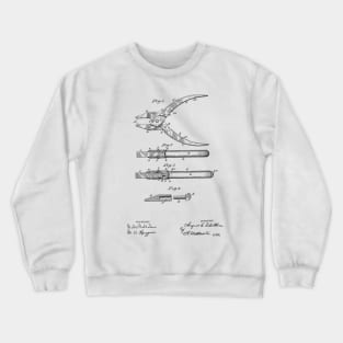 Pliers Vintage Patent Hand Drawing Crewneck Sweatshirt